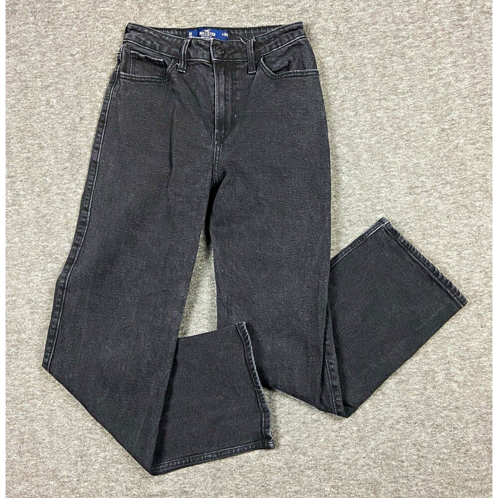 Hollister Womens Vintage Stretch Dad Jean High Rise Black W25S OS Stretch Denim